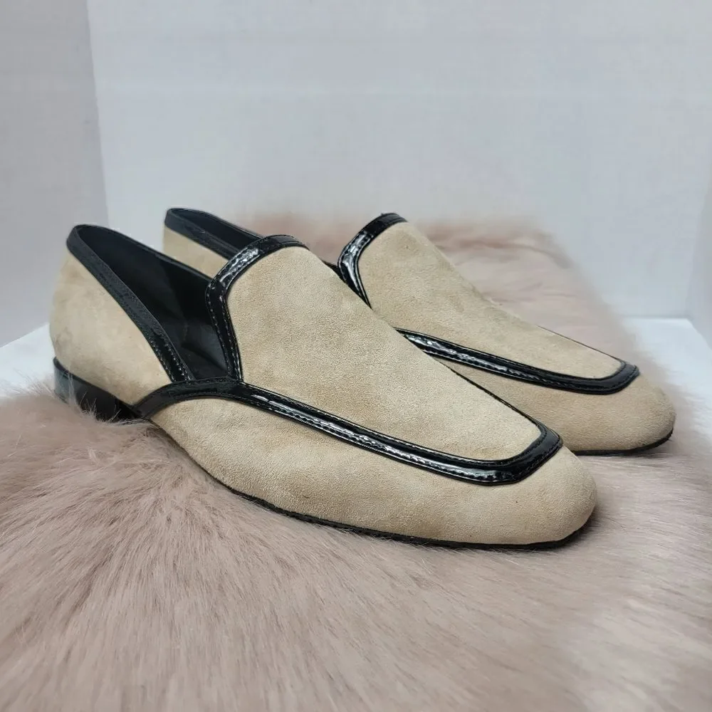 Donald Pliner Women's Rezza Smoking Slip-On Loafers Shoes Size 8.5